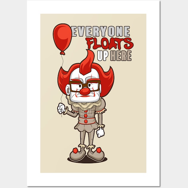 Floats UP here Wall Art by Dark Planet Tees